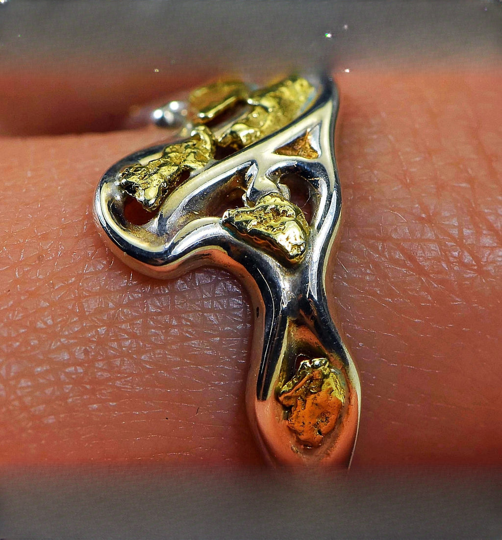Gold Nugget Women's Ring "Orocal" RL179SS Genuine Hand Crafted Jewelry