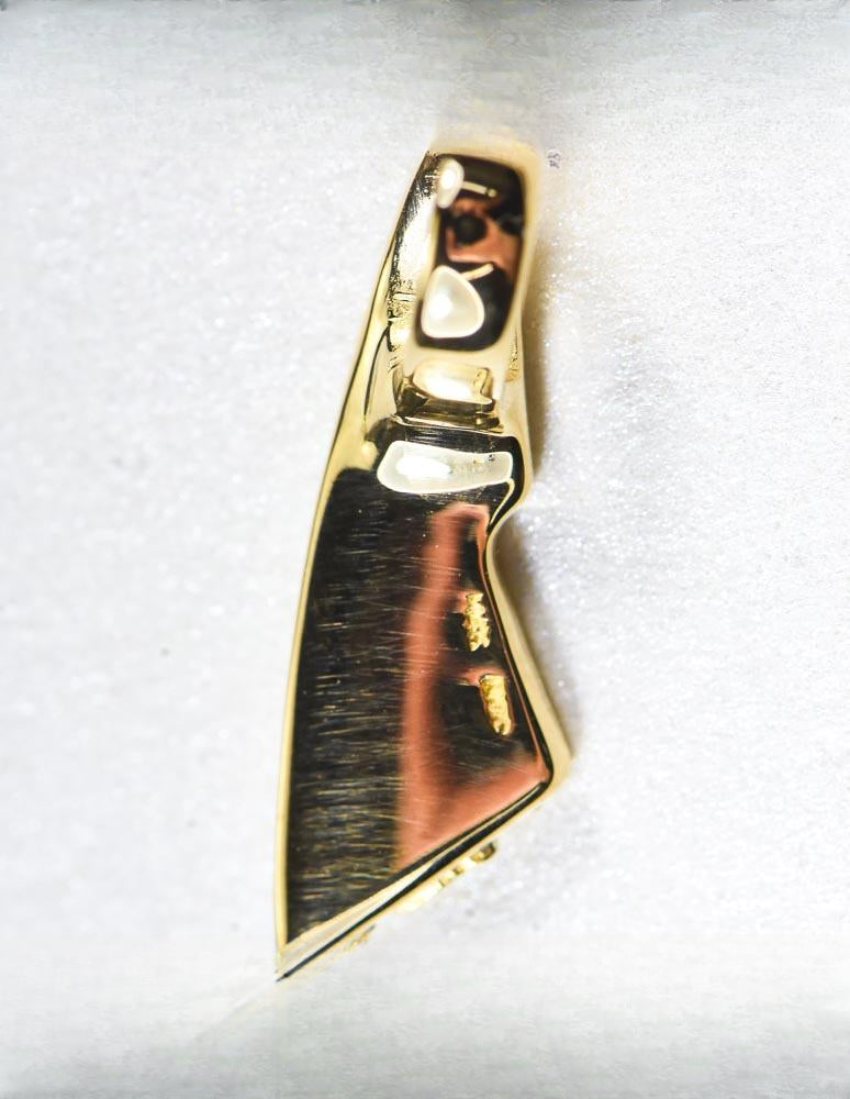 Gold Nugget Pendant "Orocal" PDL129NX Genuine Hand Crafted Jewelry - 14K Gold Yellow Gold Casting
