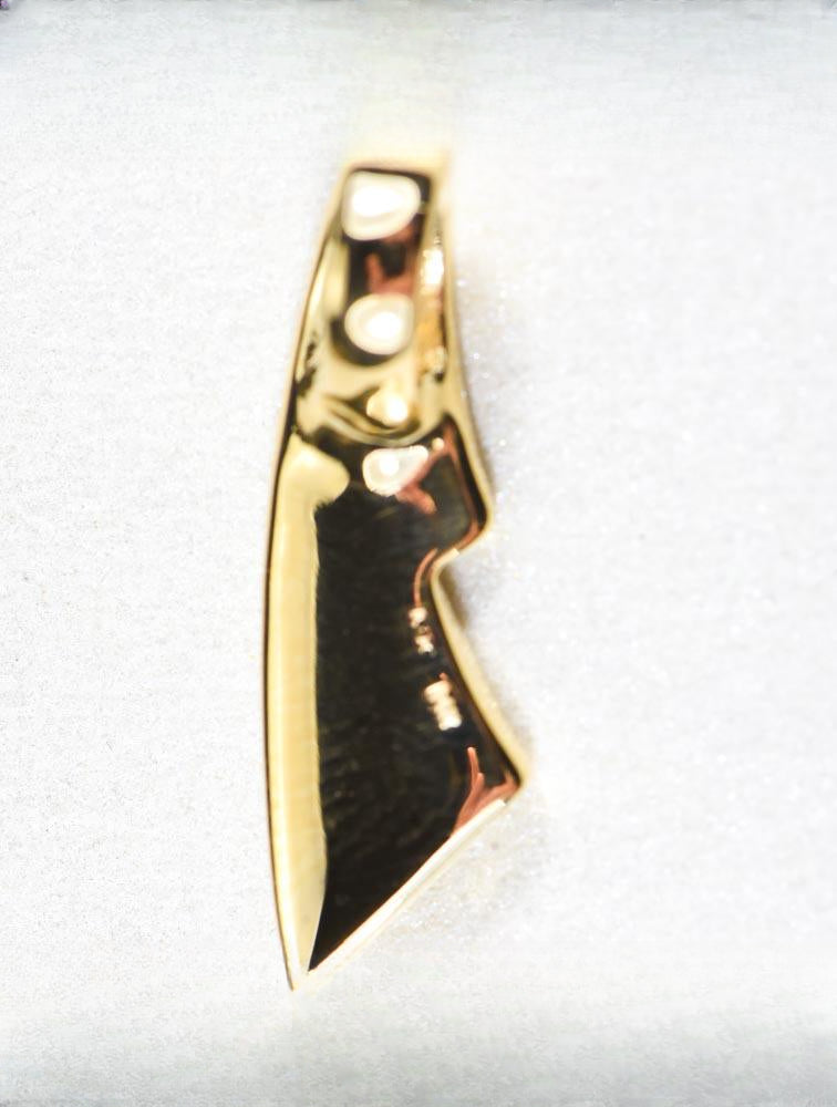 Gold Nugget Pendant "Orocal" PDL129D045NX Genuine Hand Crafted Jewelry - 14K Gold Yellow Gold Casting