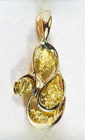Gold Nugget Pendant "Orocal" PN283X Genuine Hand Crafted Jewelry - 14K Gold Yellow Gold Casting