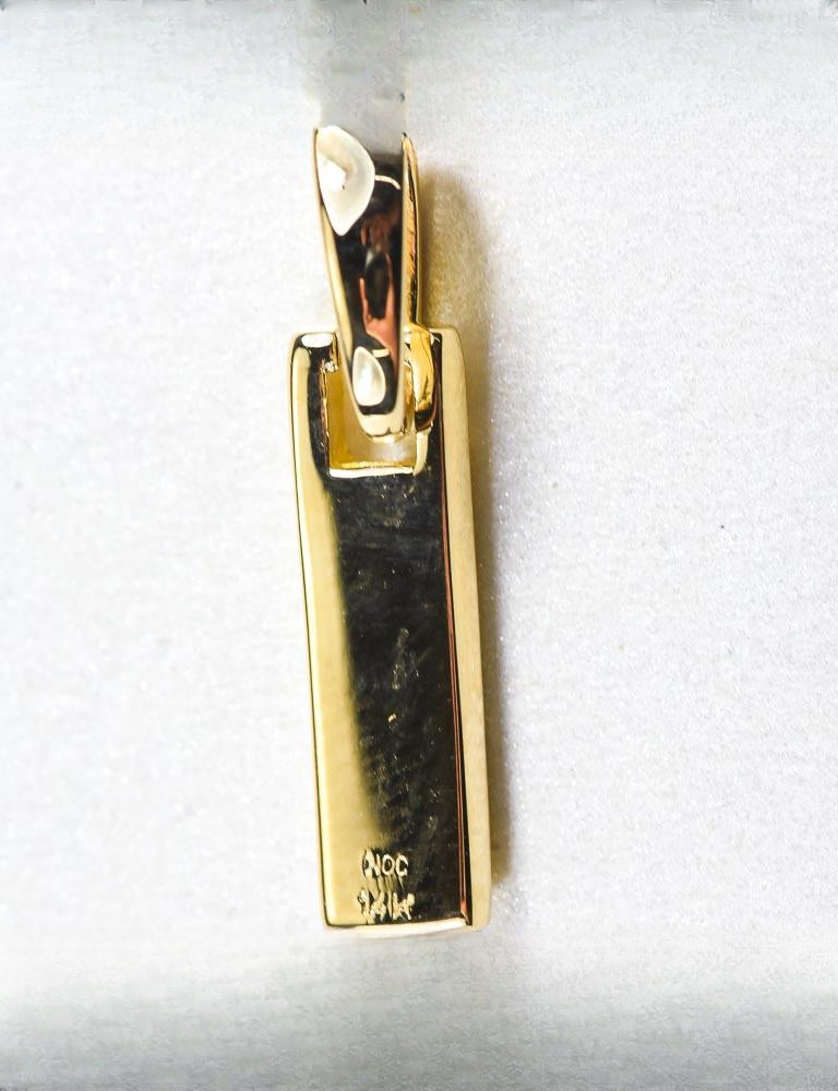 Gold Nugget Pendant "Orocal" PN1099N Genuine Hand Crafted Jewelry - 14K Gold Yellow Gold Casting