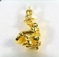 Gold Nugget Gold Miner Charm "Orocal" CGML Genuine Hand Crafted Jewelry - 14K Gold Yellow Gold Casting