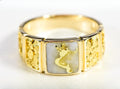 Gold Quartz Women's Ring "Orocal" RL1046NQ Genuine Hand Crafted Jewelry - 14K Gold Casting