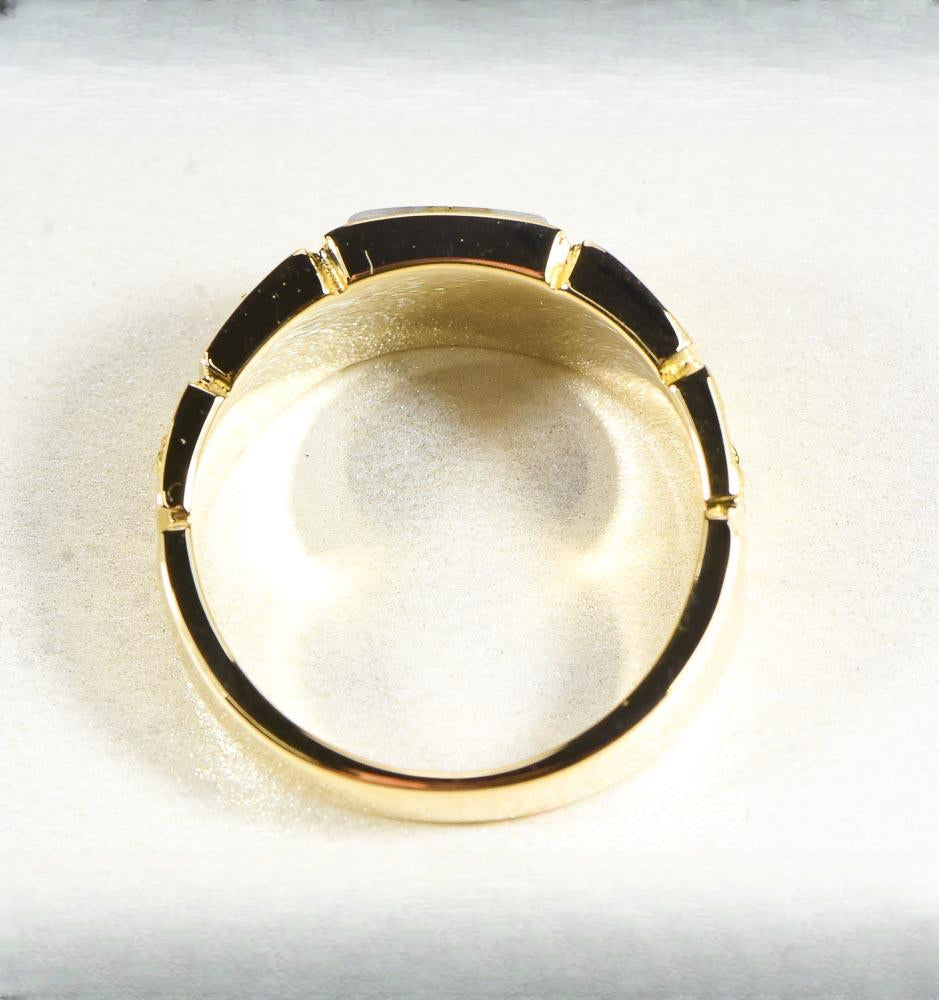 Gold Quartz Women's Ring "Orocal" RL1046NQ Genuine Hand Crafted Jewelry - 14K Gold Casting