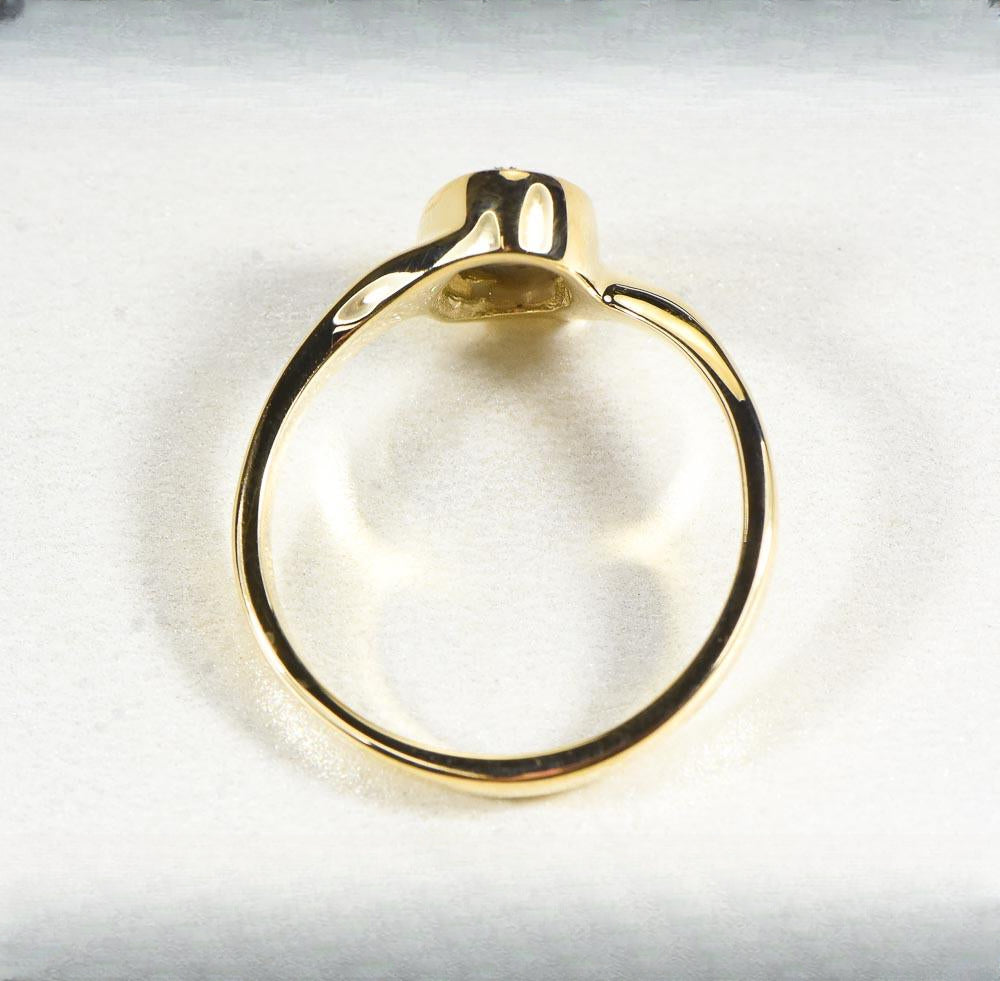 Gold Quartz Women's Ring "Orocal" RL1027Q Genuine Hand Crafted Jewelry - 14K Gold Casting