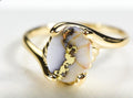 Gold Quartz Women's Ring "Orocal" RL1010Q Genuine Hand Crafted Jewelry - 14K Gold Casting