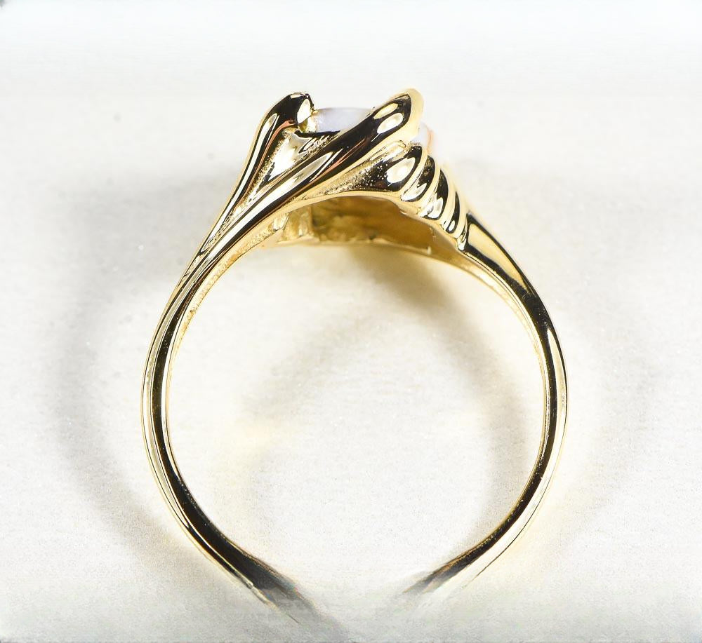 Gold Quartz Women's Ring "Orocal" RL1010Q Genuine Hand Crafted Jewelry - 14K Gold Casting
