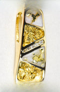 Gold Quartz Pendant  "Orocal" PN798DNQ Genuine Hand Crafted Jewelry - 14K Gold Yellow Gold Casting