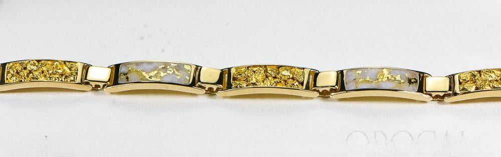 Gold Quartz Bracelet "Orocal" B8MMNQ6L Genuine Hand Crafted Jewelry - 14K Gold Casting