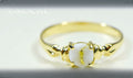 Gold Quartz Ring "Orocal" RL681Q5MM Genuine Hand Crafted Jewelry - 14K Gold Casting