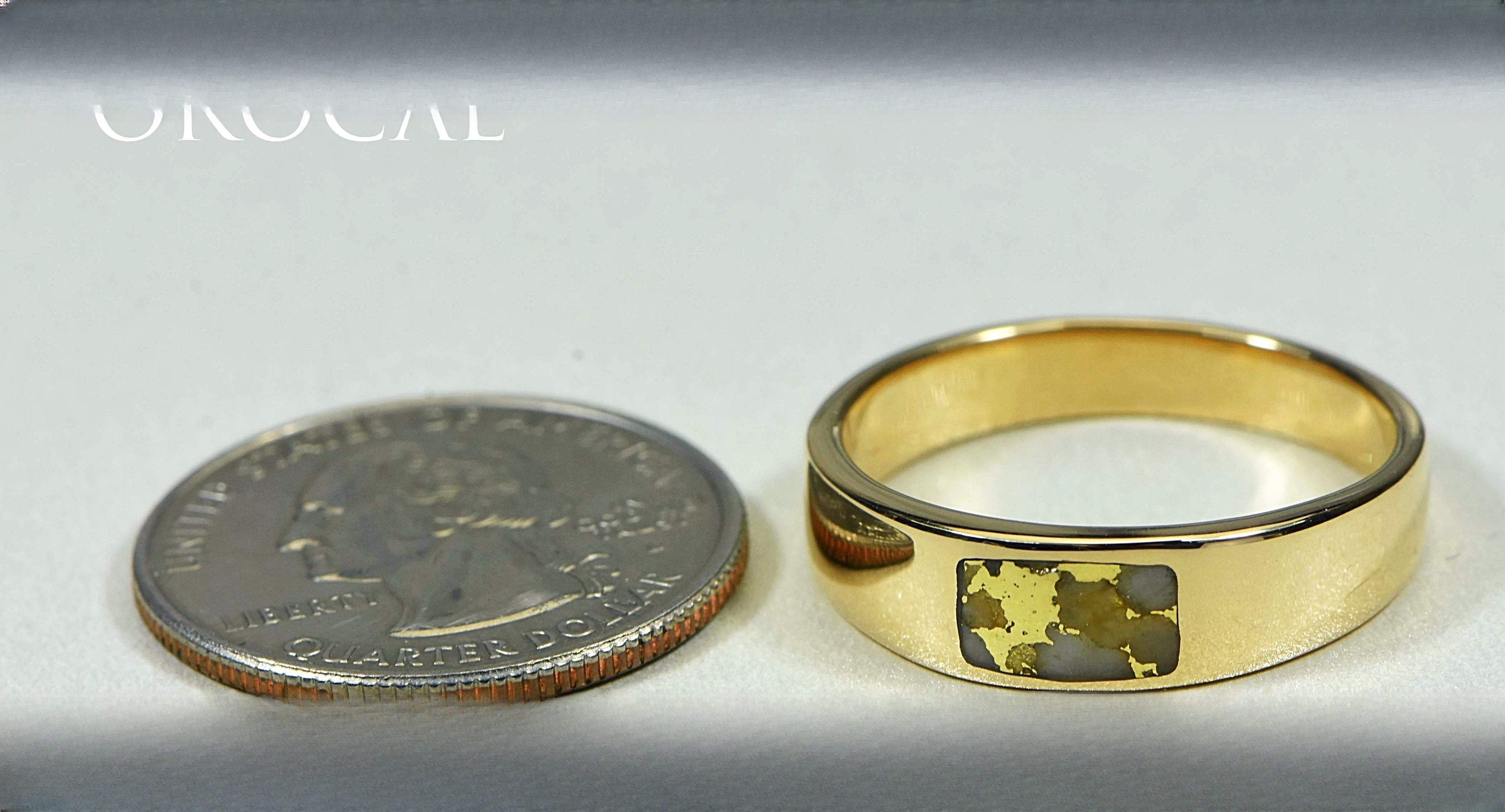 Gold Quartz Ring "Orocal" RM652Q1 Genuine Hand Crafted Jewelry - 14K Gold Casting