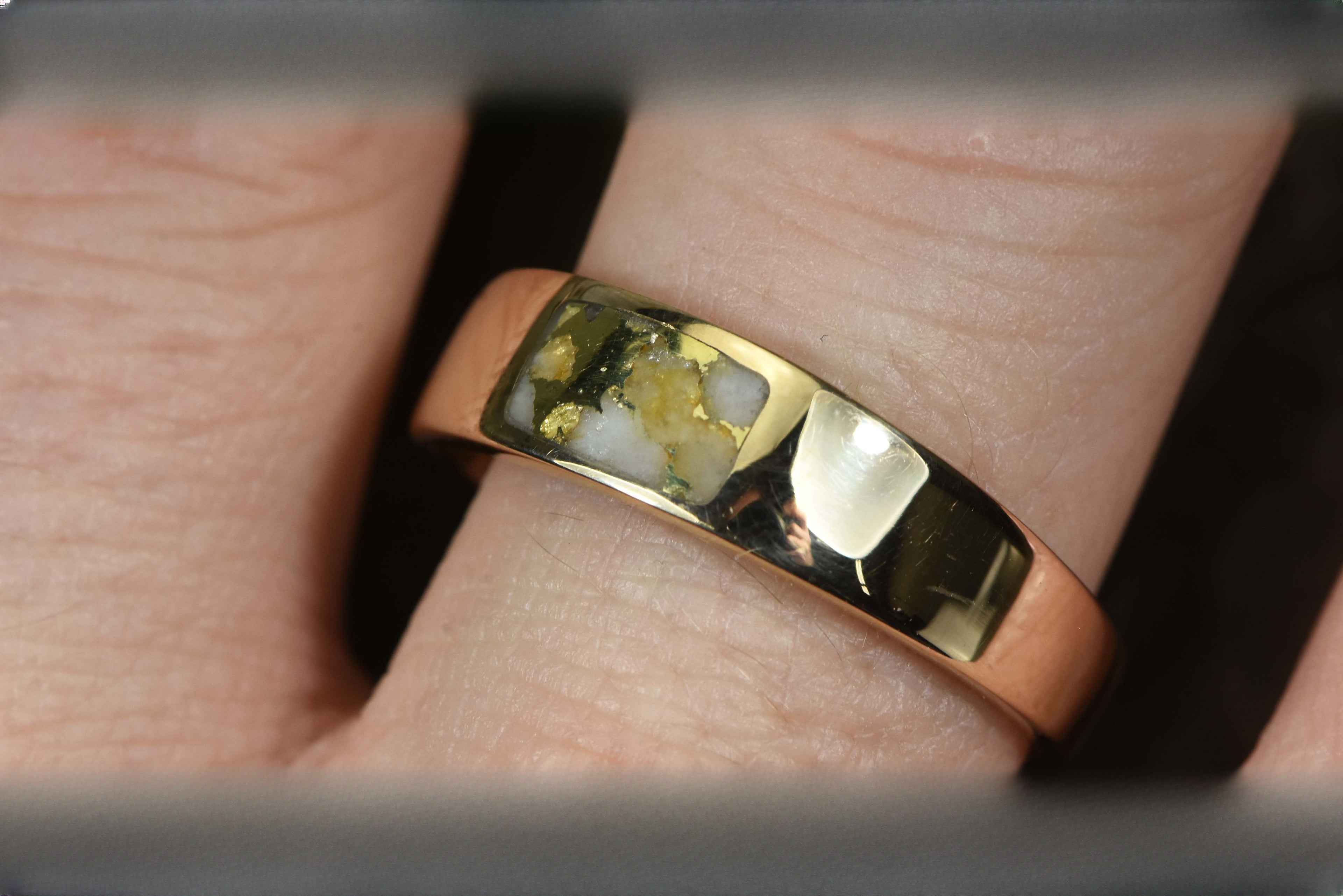 Gold Quartz Ring "Orocal" RM652Q1 Genuine Hand Crafted Jewelry - 14K Gold Casting