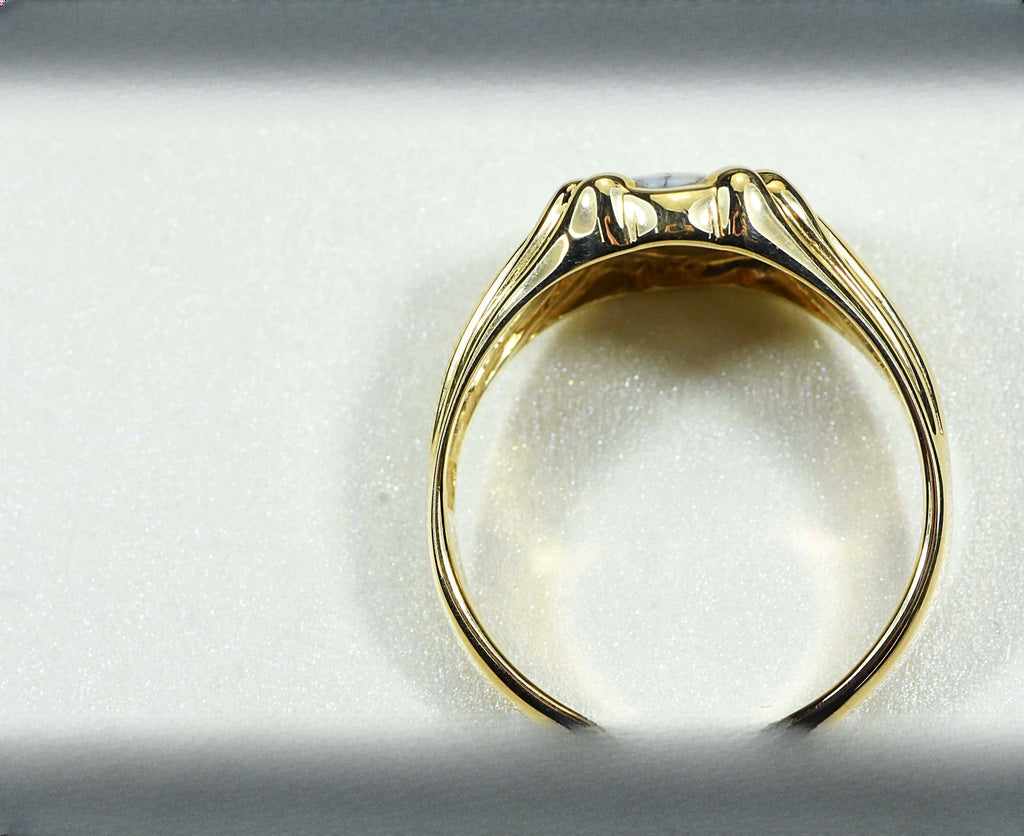 Gold Quartz Ring "Orocal" RM791Q Genuine Hand Crafted Jewelry - 14K Gold Casting