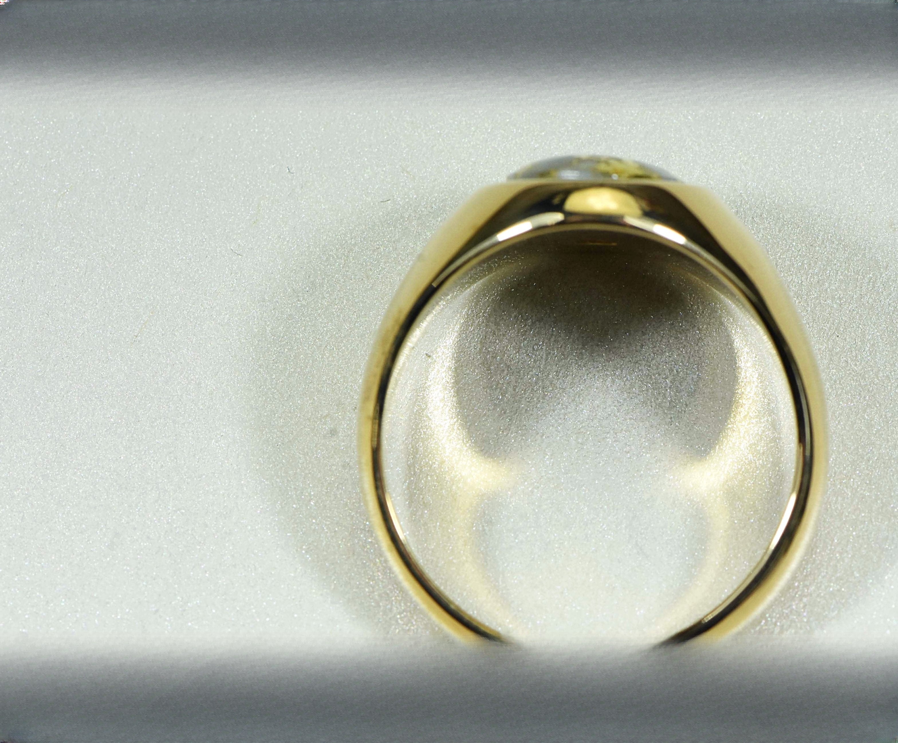 Gold Quartz Ring "Orocal" RM595XNQ Genuine Hand Crafted Jewelry - 14K Gold Casting