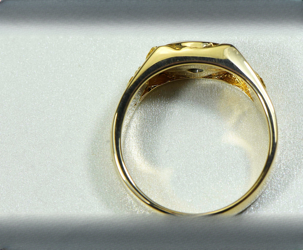 Gold Quartz Ring "Orocal" RM73Q Genuine Hand Crafted Jewelry - 14K Gold Casting