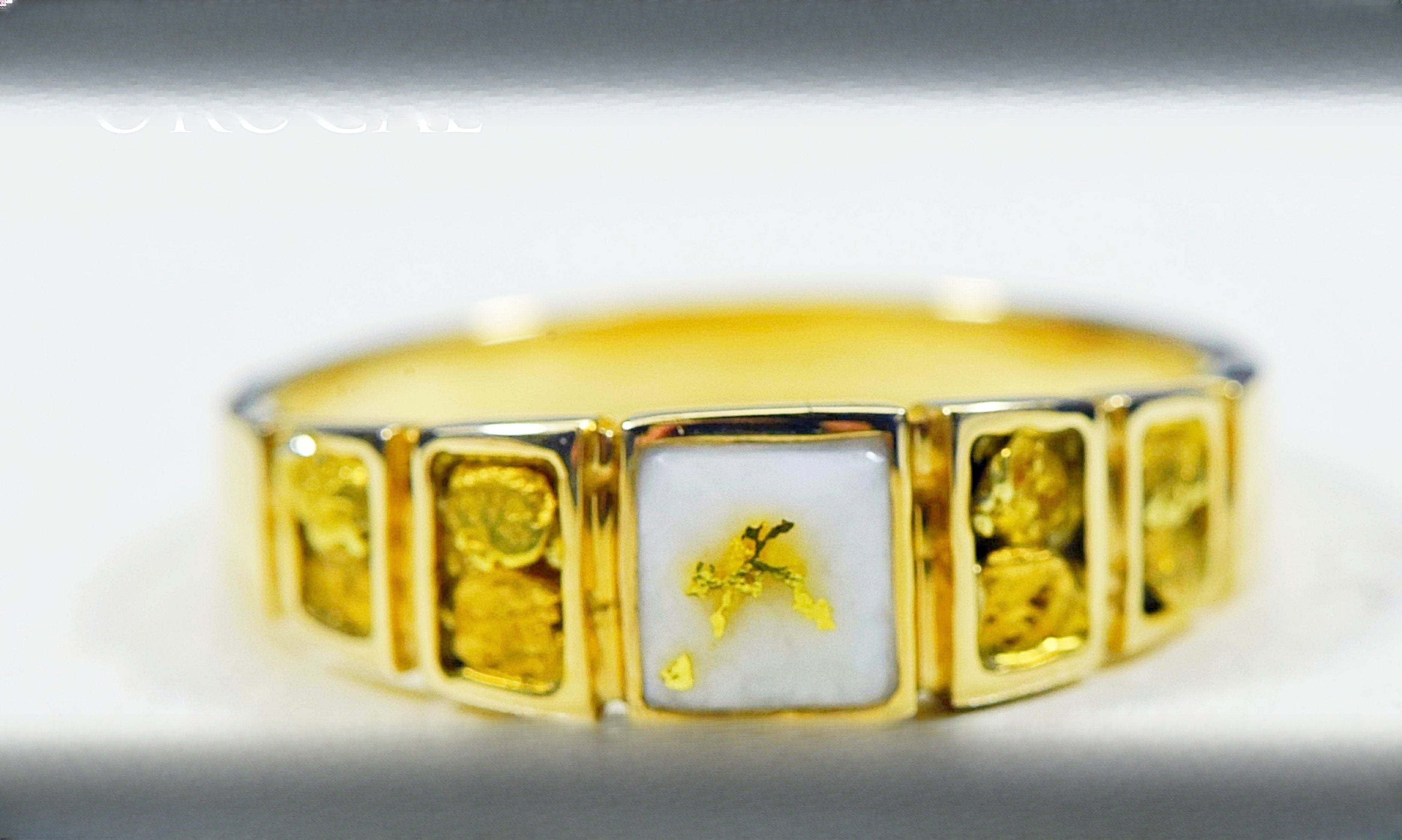 Gold Quartz Ring "Orocal" RM1045NQ Genuine Hand Crafted Jewelry - 14K Gold Casting