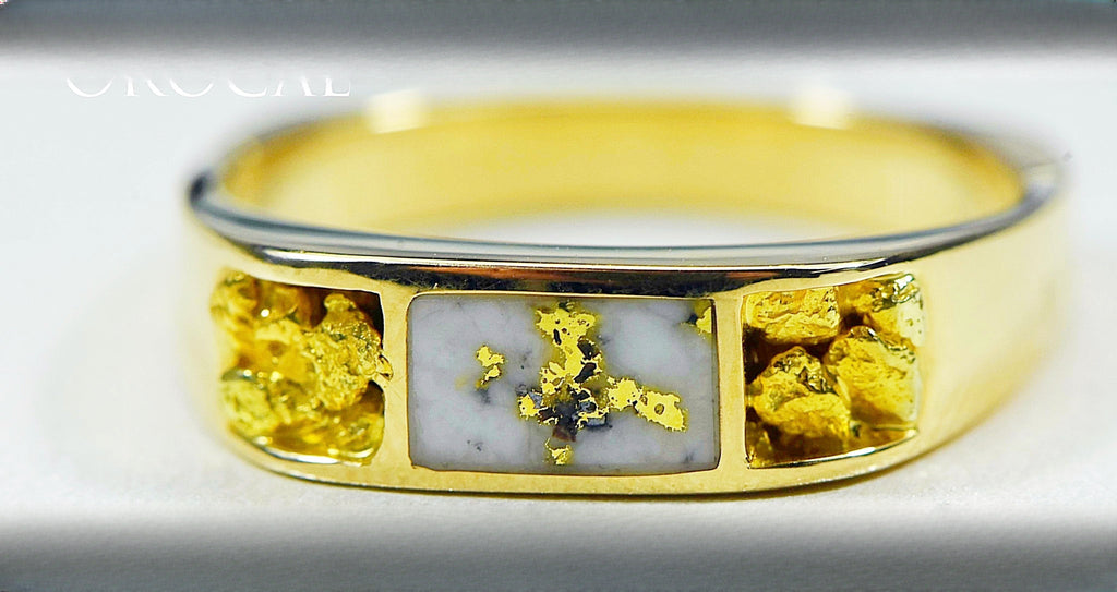 Gold Quartz Ring "Orocal" RM656NQ Genuine Hand Crafted Jewelry - 14K Gold Casting
