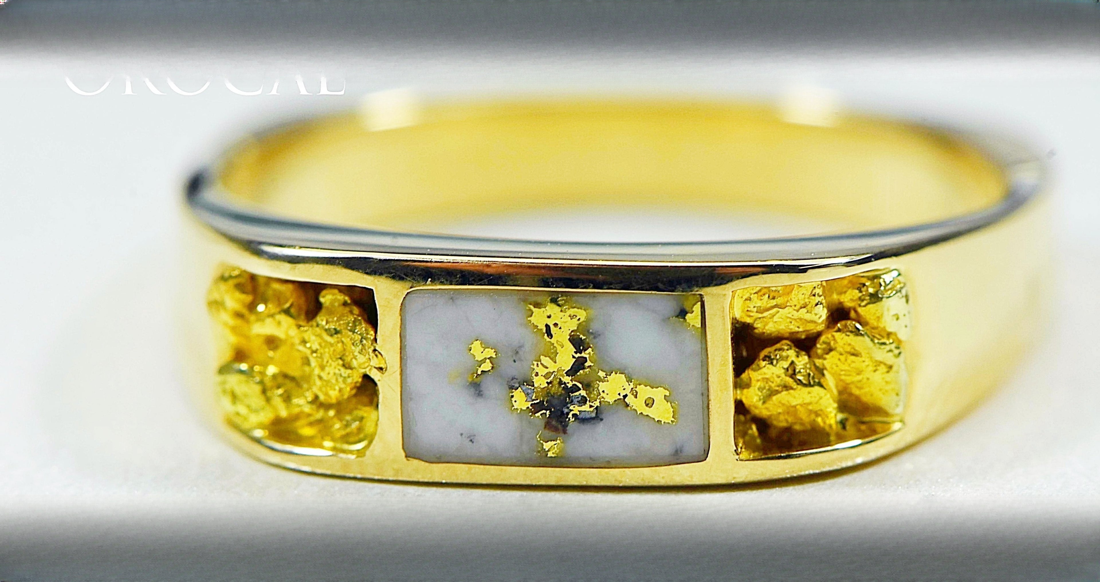 Gold Quartz Ring "Orocal" RM656NQ Genuine Hand Crafted Jewelry - 14K Gold Casting