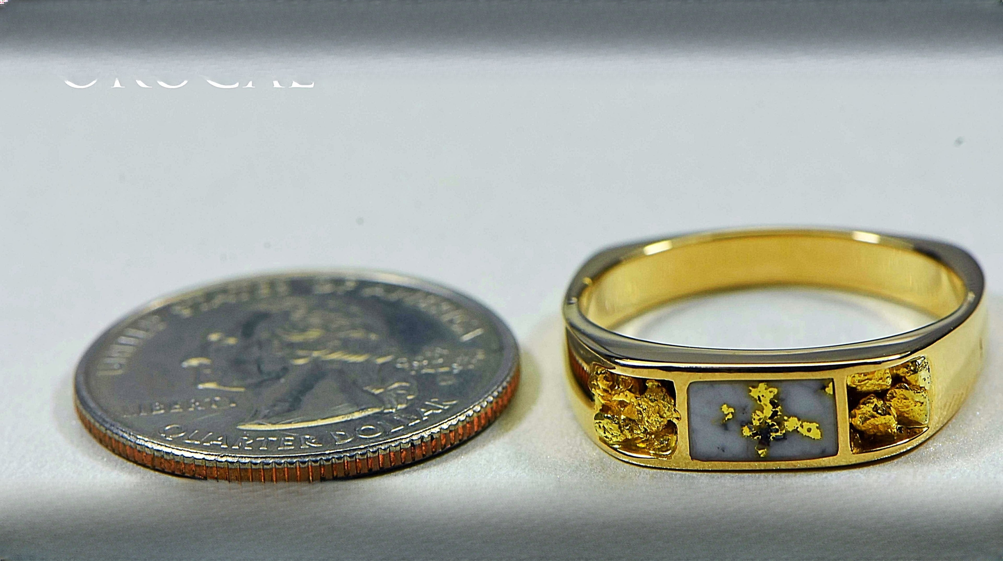Gold Quartz Ring "Orocal" RM656NQ Genuine Hand Crafted Jewelry - 14K Gold Casting