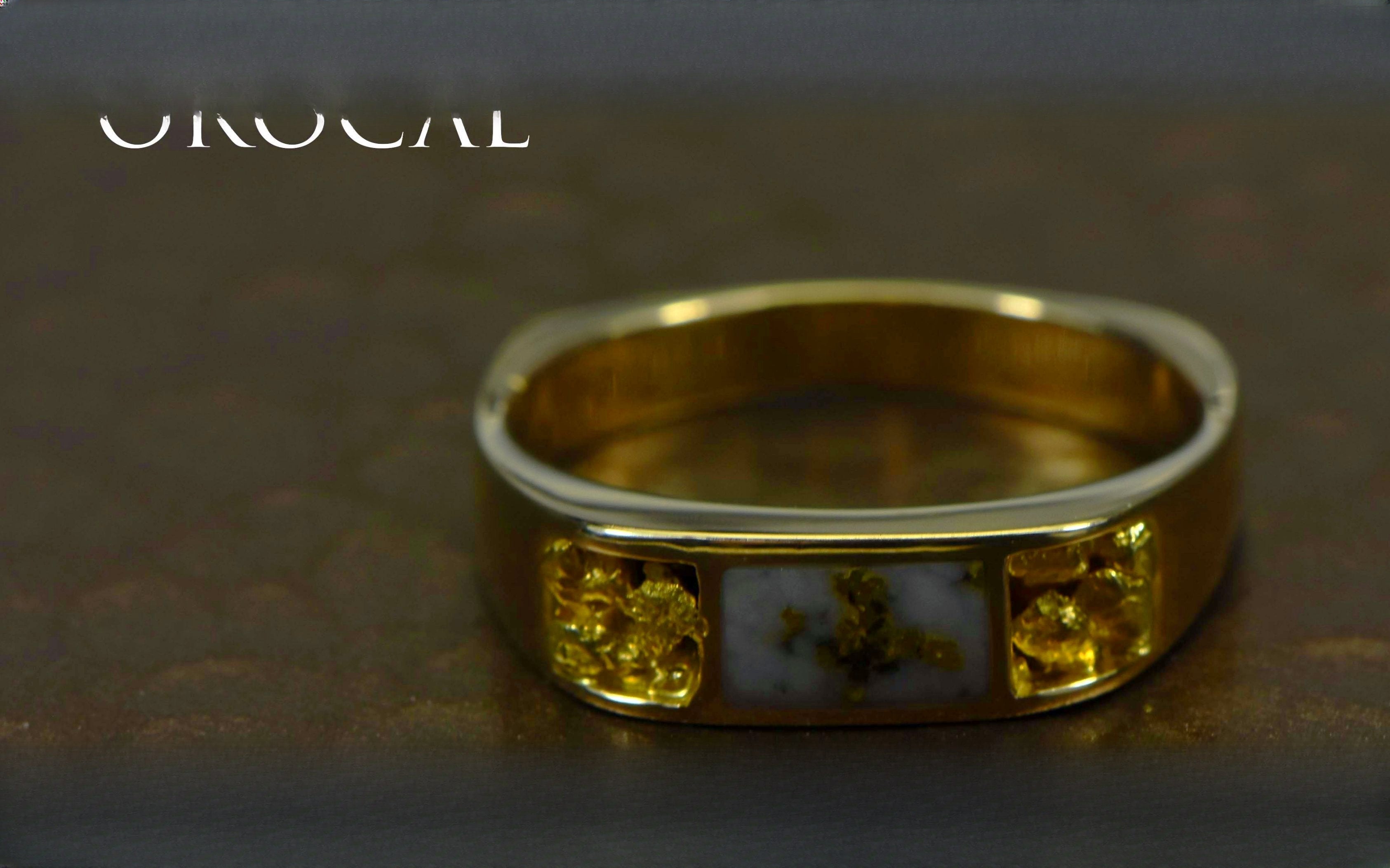 Gold Quartz Ring "Orocal" RM656NQ Genuine Hand Crafted Jewelry - 14K Gold Casting