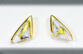 Gold Quartz Earrings "Orocal" EDL25SQ Genuine Hand Crafted Jewelry - 14K Gold Casting