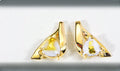 Gold Quartz Earrings "Orocal" EDL77Q Genuine Hand Crafted Jewelry - 14K Gold Casting