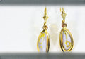 Gold Quartz Earrings "Orocal" EN762Q/LB Genuine Hand Crafted Jewelry - 14K Gold Casting