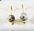 Gold Quartz Earrings "Orocal" ELBBZ6MMQ Genuine Hand Crafted Jewelry - 14K Gold Casting
