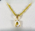 Gold Quartz Pendant  "Orocal" P7*5QX Genuine Hand Crafted Jewelry - 14K Gold Yellow Gold Casting
