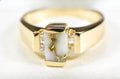 Gold Quartz Ring "Orocal" RLDL50D12Q Genuine Hand Crafted Jewelry - 14K Gold Casting