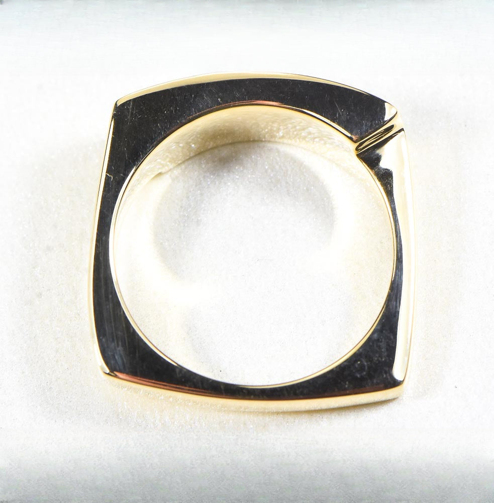 Gold Quartz Ring "Orocal" RL837Q Genuine Hand Crafted Jewelry - 14K Gold Casting