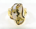 Gold Quartz Ring "Orocal" RL232XLQ Genuine Hand Crafted Jewelry - 14K Gold Casting