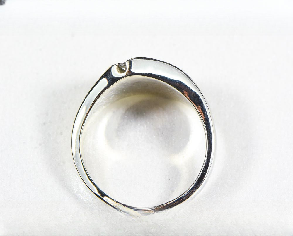 Gold Nugget Women's Ring "Orocal" RL1067DNW Genuine Hand Crafted Jewelry - 14K White Gold Casting