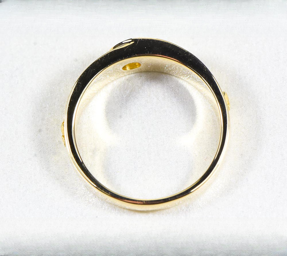 Gold Nugget Women's Ring "Orocal" RL613D10 Genuine Hand Crafted Jewelry - 14K Yellow Gold Casting