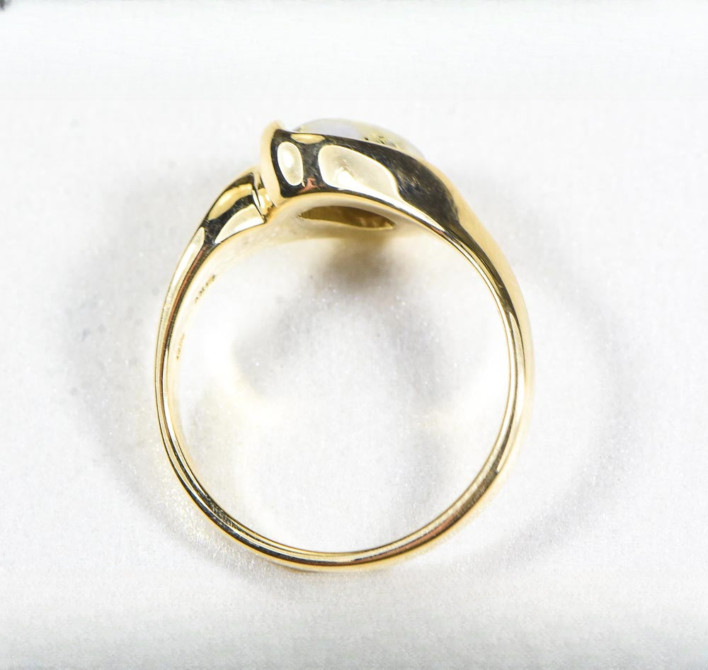 Gold Quartz Ring "Orocal" RL637Q Genuine Hand Crafted Jewelry - 14K Gold Casting