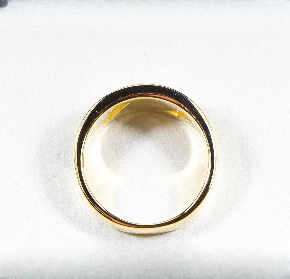 Gold Quartz Ring "Orocal" RL968D18NQ Genuine Hand Crafted Jewelry - 14K Gold Casting