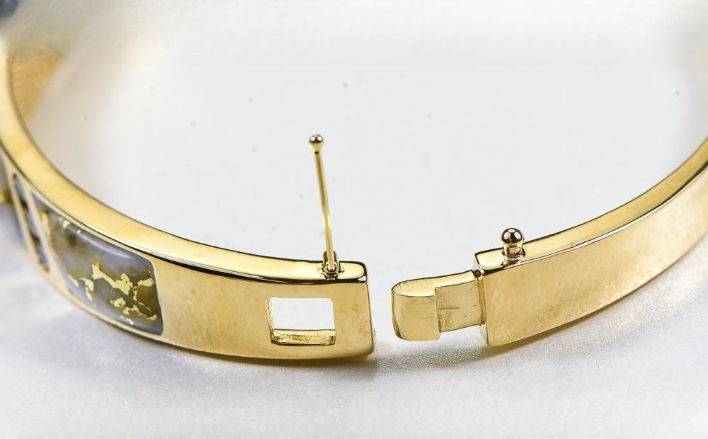 Gold Quartz Bracelet "Orocal" BBDL132D63Q Genuine Hand Crafted Jewelry - 14K Gold Casting