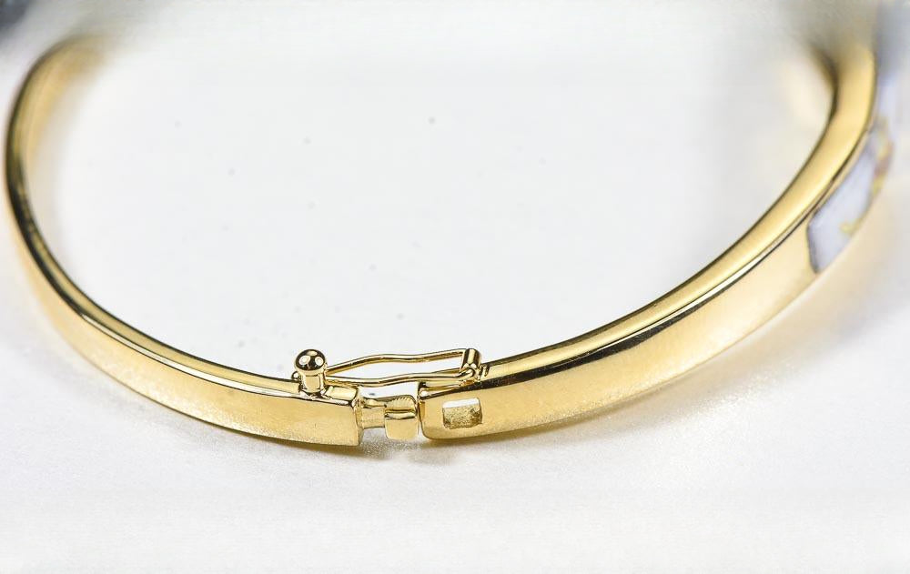 Gold Quartz Bracelet "Orocal" BBDL147DQ Genuine Hand Crafted Jewelry - 14K Gold Casting
