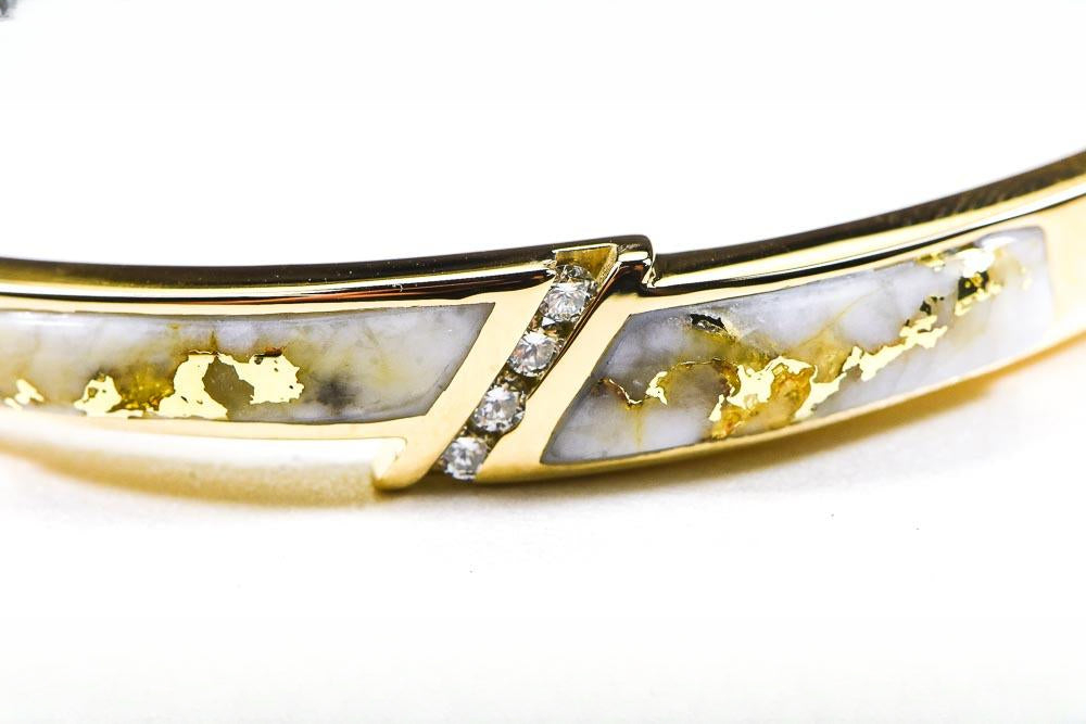 Gold Quartz Bracelet "Orocal" BBDL147DQ Genuine Hand Crafted Jewelry - 14K Gold Casting