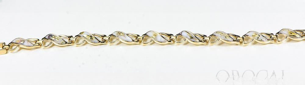 Gold Quartz Bracelet "Orocal" BWB40Q Genuine Hand Crafted Jewelry - 14K Gold Casting