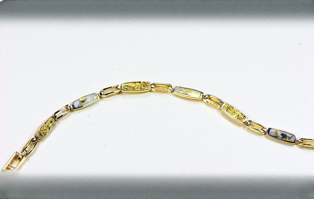 Gold Quartz Bracelet "Orocal" BDLOV5MMNQC59  Genuine Hand Crafted Jewelry - 14K Gold Casting