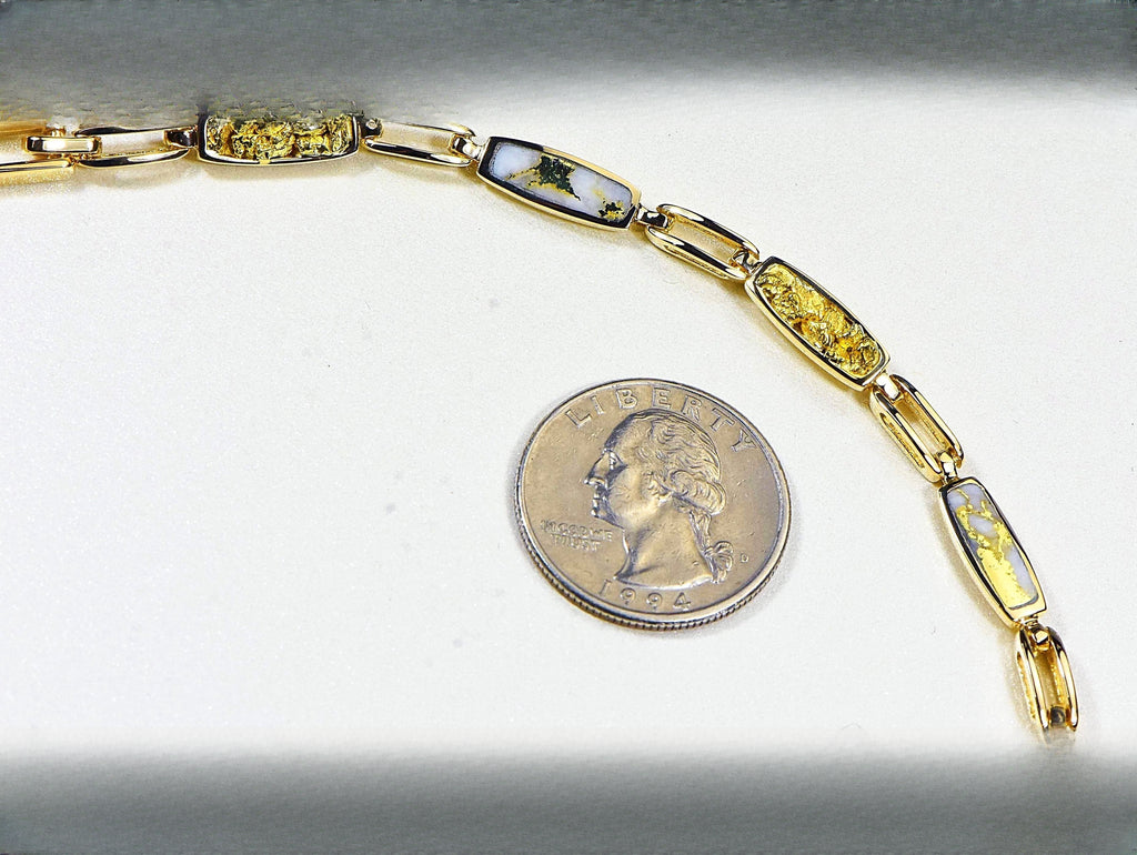 Gold Quartz Bracelet "Orocal" BDLOV5MMNQC59  Genuine Hand Crafted Jewelry - 14K Gold Casting