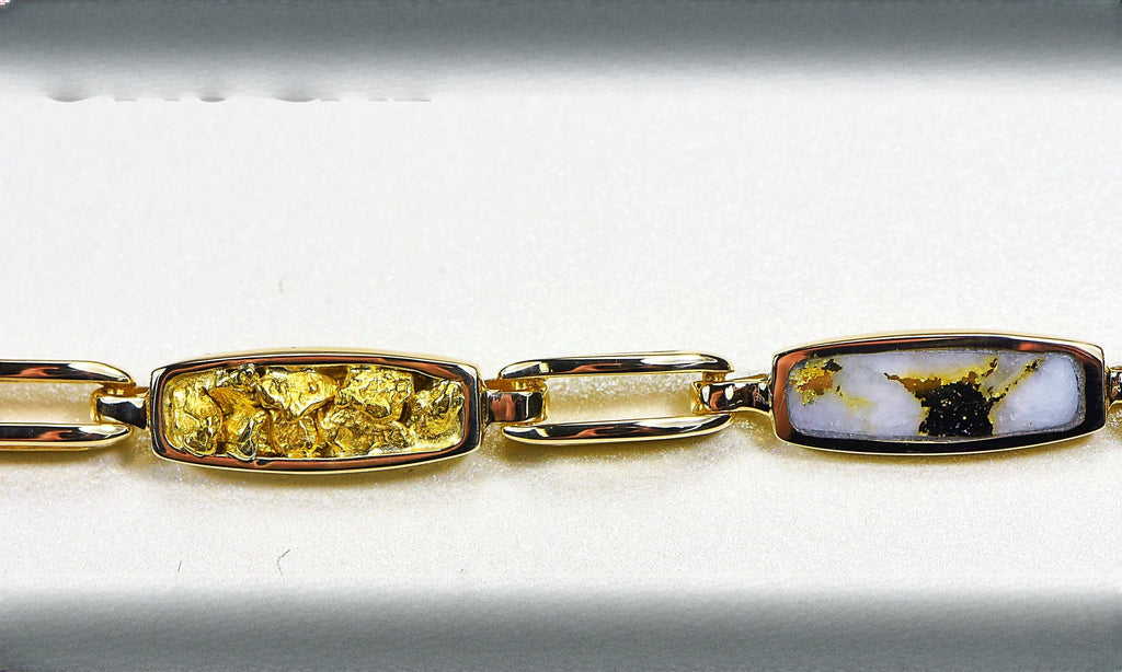 Gold Quartz Bracelet "Orocal" BDLOV5MMNQC59  Genuine Hand Crafted Jewelry - 14K Gold Casting