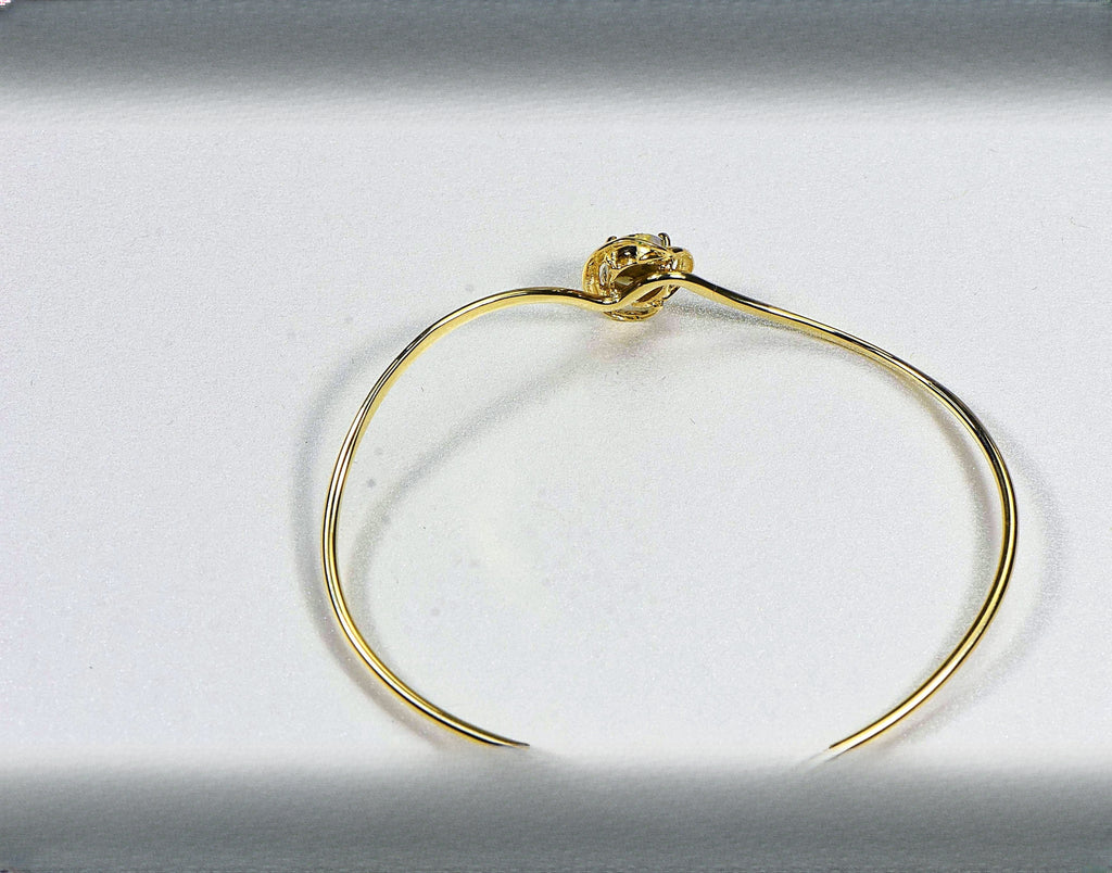 Gold Quartz Bracelet "Orocal" BBWN805Q Genuine Hand Crafted Jewelry - 14K Gold Casting