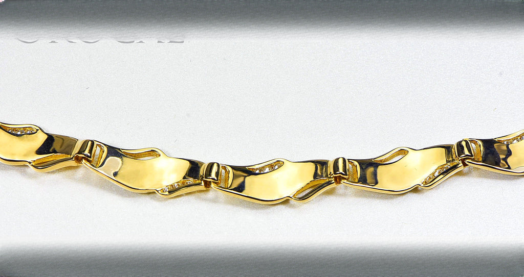 Gold Quartz Bracelet "Orocal" BWB24D36NQ Genuine Hand Crafted Jewelry - 14K Gold Casting