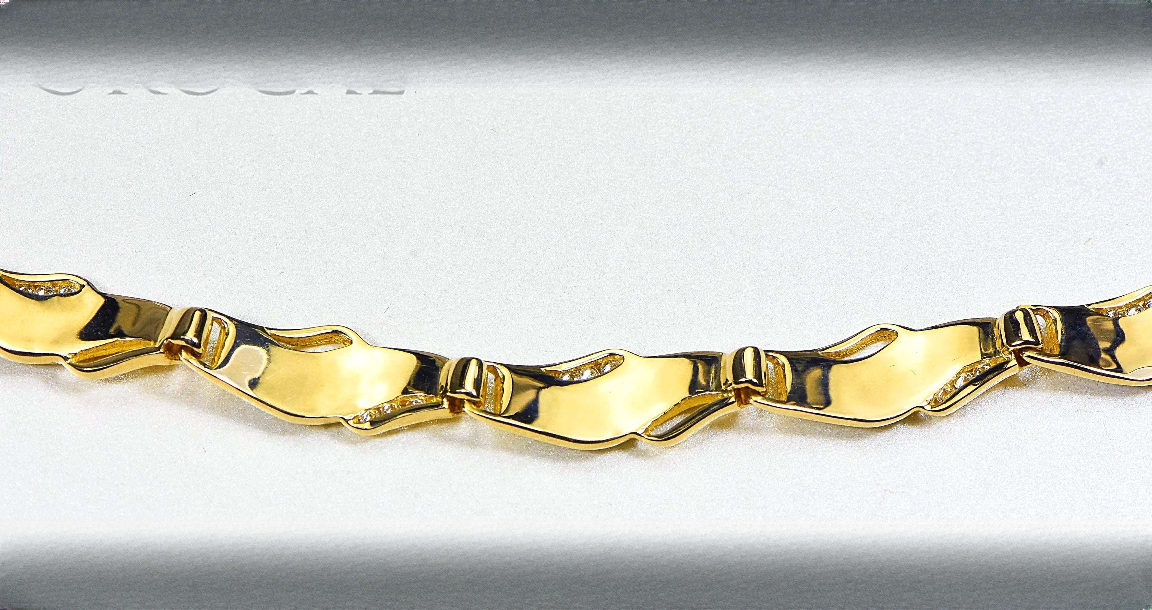 Gold Quartz Bracelet "Orocal" BWB24D36NQ Genuine Hand Crafted Jewelry - 14K Gold Casting