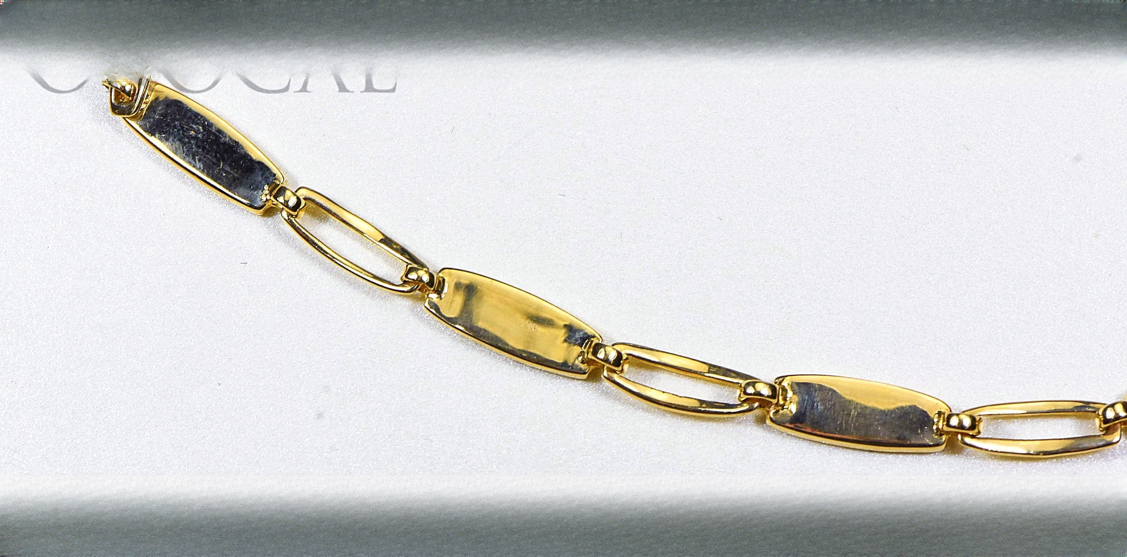 Gold Quartz Bracelet "Orocal" BDLOV5LQC89 Genuine Hand Crafted Jewelry - 14K Gold Casting
