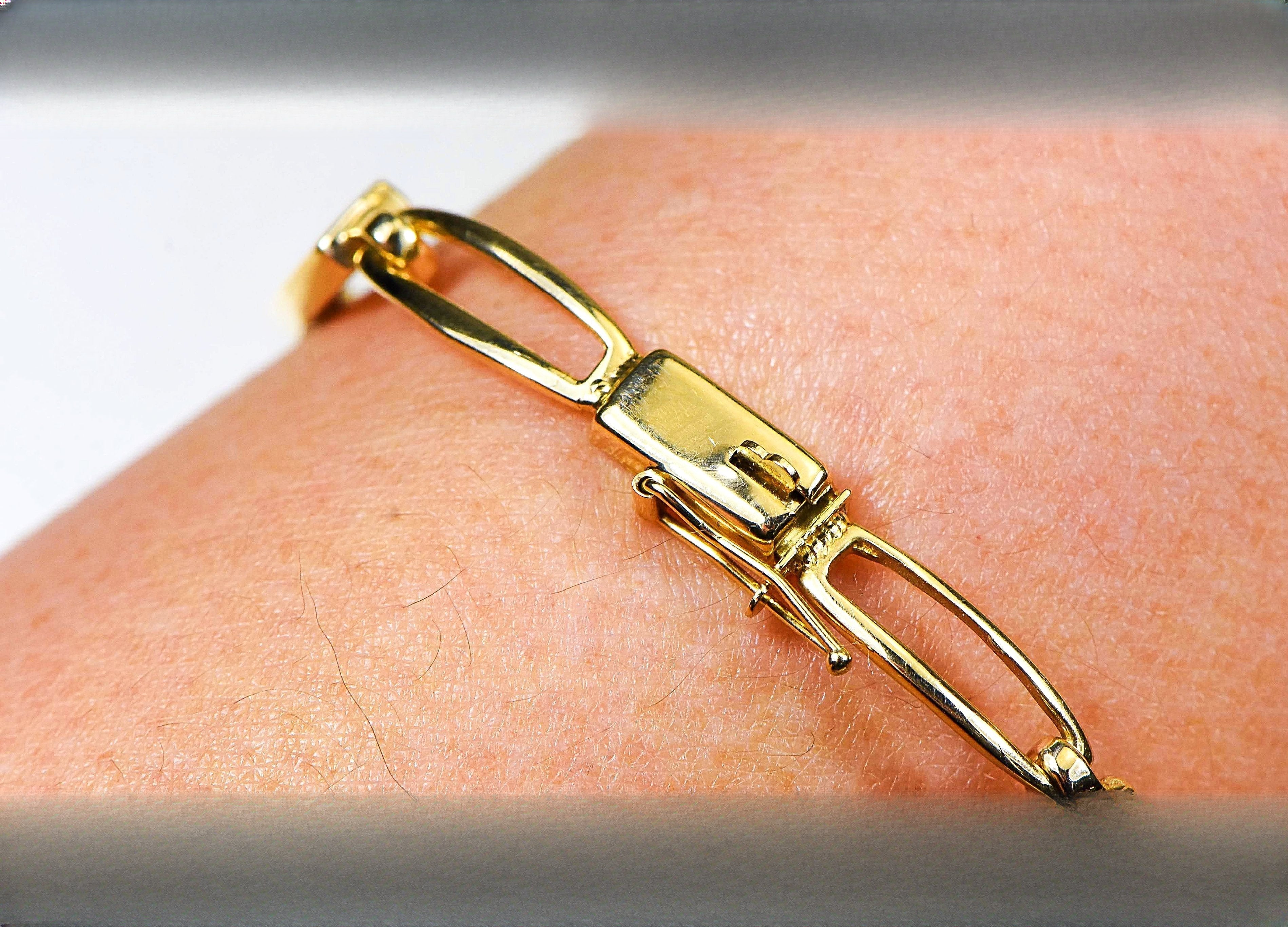 Gold Quartz Bracelet "Orocal" BDLOV5LQC89 Genuine Hand Crafted Jewelry - 14K Gold Casting