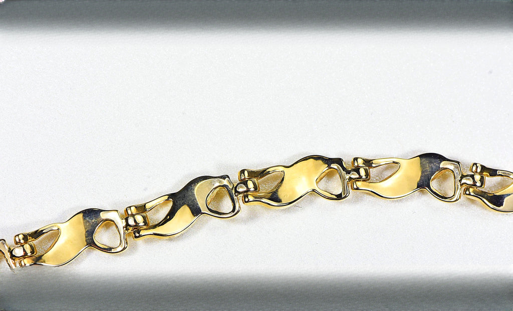 Gold Nugget Bracelet "Orocal" BWB40N9L Genuine Hand Crafted Jewelry - 14K Gold Casting