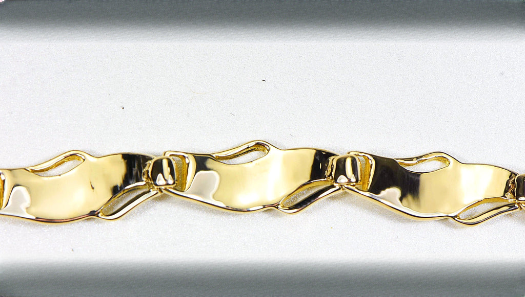Gold Quartz Bracelet "Orocal" BWB24OLQ Genuine Hand Crafted Jewelry - 14K Gold Casting